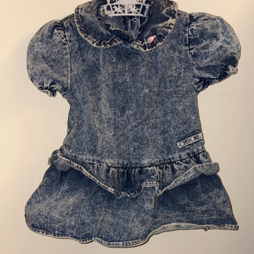 Cherokee Blue Denim Kids Casual Dress